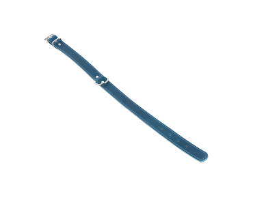 Collar oiled leather Petrol blue 52cmx22mm L