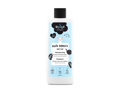 PLOUF chien shampooing poils blancs 200ml