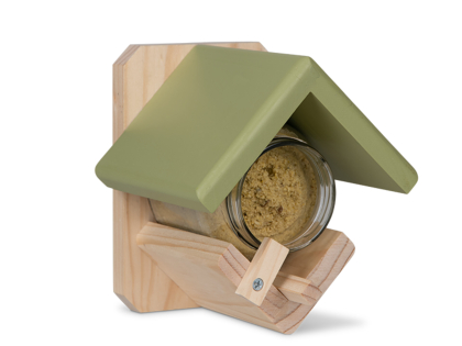 Peanut butter feeder wood