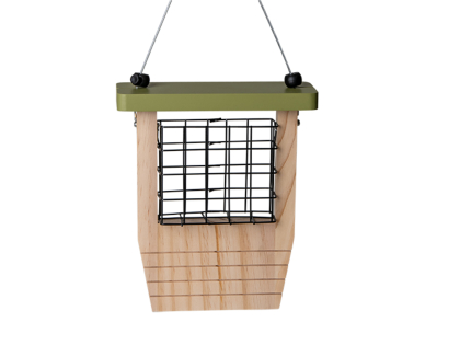 Suet cake feeder wood