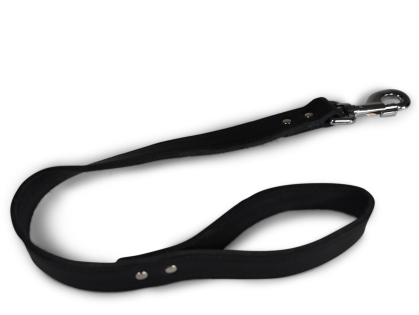 Laisse cuir huilé noir 50cmx25mm XL