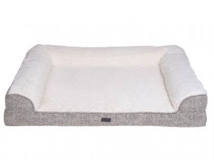 Sofa bed Alys beige/white 110x90x22cm