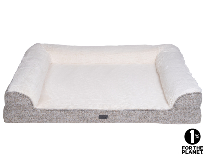 Sofa bed Alys beige/white 110x90x22cm