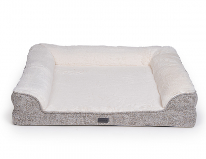 Sofa bed Alys beige/white 90x75x20cm