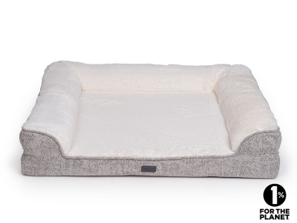 Sofa bed Alys beige/white 90x75x20cm