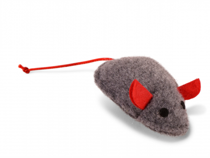 Cat toy felt mouse Franko grey 17cm