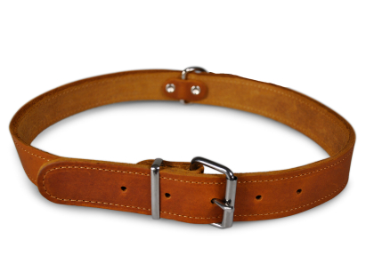 Collar oiled leather cognac 70cmx30mm XXL