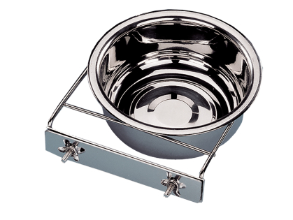 Feeding bowl stainl.steel + 2 wing nut 18cm-1,30L