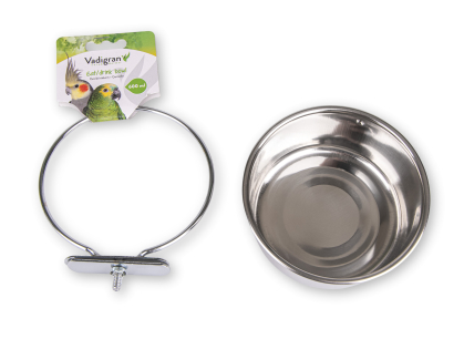 Feeding bowl stainl.steel + 1wing nut 12cm-0,60L