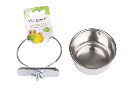 Feeding bowl stainl.steel + 1 wing nut 7,5cm-0,20L