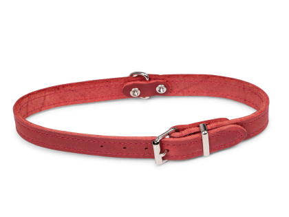 Collier cuir huilé rouge 47cmx18mm M-L