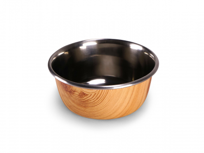 Feeding bowl Selecta woodlook & stainl.stl 950ml