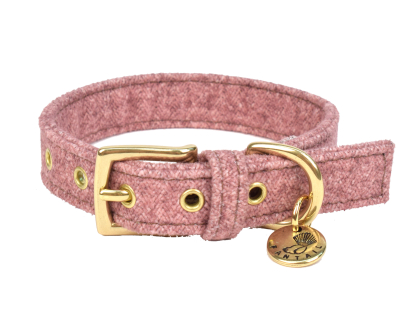 Dog collar StØv pink 35cmx20mm XS