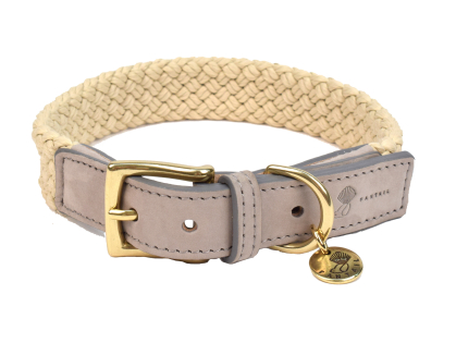 Halsband hond Tau grijs 60cmx25mm XXL