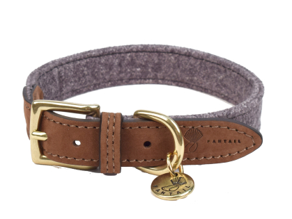 Halsband hond Blend donkergrijs 30cmx20mm XXS