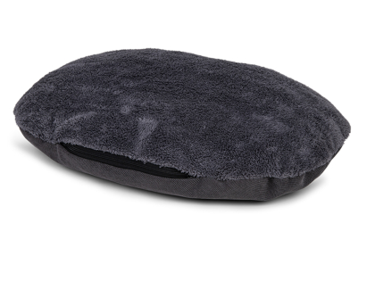 Coussin ovale Zion gris 50cm