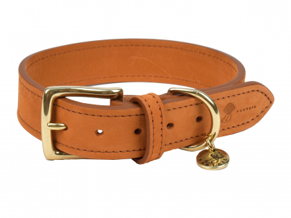 Dog collar Nubu light brown 55cmx30mm XL