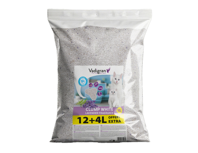 Cat Litter White Coarse lavande 10kg-12L+4L FREE
