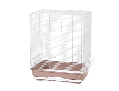 Cage oiseau Ambra blanc/vieux rose  56,5x36,5x74cm