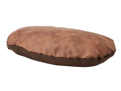 Coussin Snooze cuir marron 71x48cm L