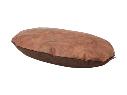 Coussin Snooze cuir marron 62x41cm M