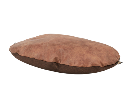 Coussin Snooze cuir marron 52x35cm S