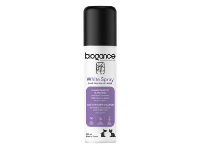 BIOGANCE chien poils blancs shampooing sec 300ml