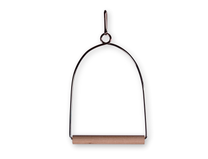 Toy bird wood perch swing