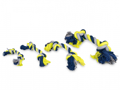 Rope 2 knots blue-yellow