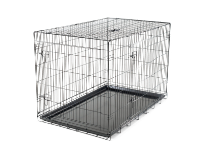 Cage métallique pliable Classic noir 122x75x81cm