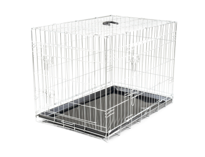 Transport cage foldable Classic silver 93x58x64cm