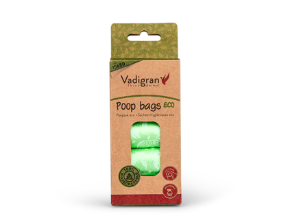 Sachets hygién. vert dégradable - 5 rouleaux (15)