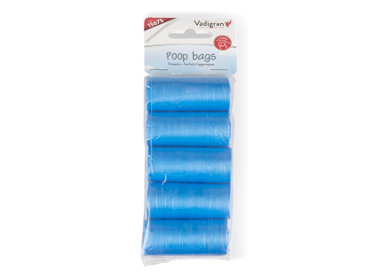 Poop bags blue - 5 rolls (15)