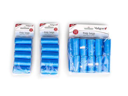 Poop bags blue