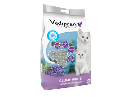 Kattenbakvulling White Coarse lavendel