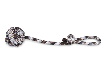 Rope + handle + ball brown