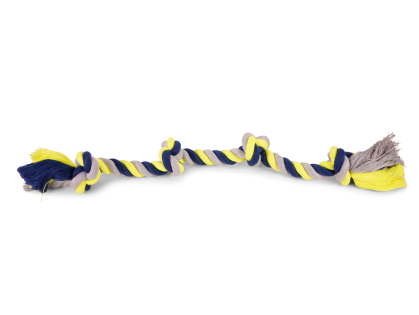 Corde 4 noeuds bleu-jaune