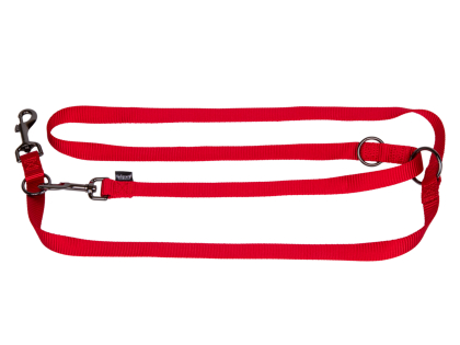 Laisse ajustable Classic Nylon rouge 200cmx20mm L