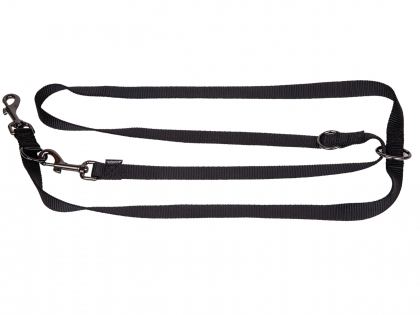 Ajustable leash Classic Nylon black 200cmx20mm L