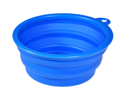 Reis eetpot silicone blauw 17cm