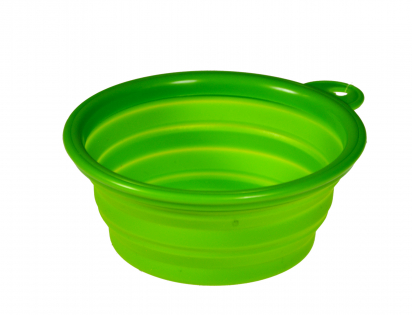 Travel bowl silicone green 13cm