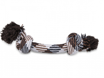 Cotton rope 2 knots brown 270g 36cm