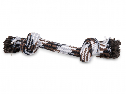Cotton rope 2 knots brown 50g 20cm