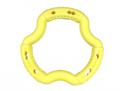 Speelgoed hond TPR ring Yellow Vanilla 21cm