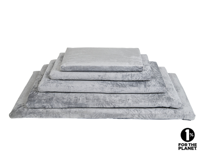 Bench cushion soft plush grey