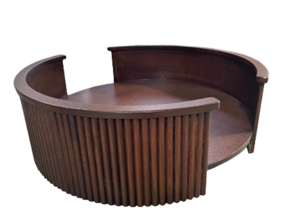 Elite Pouf Hout walnoot