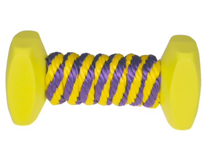 Training toy dog nylon dumbbells & rope 17,7cm