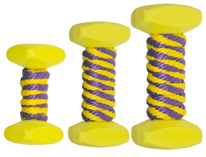 Nylon dumbbells & rope yellow/purple