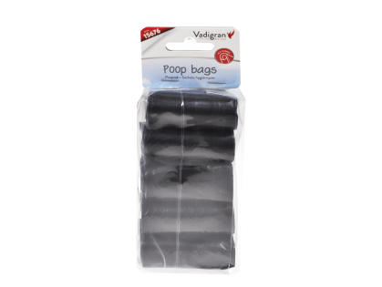 Poop bags black - 10 rolls (15)