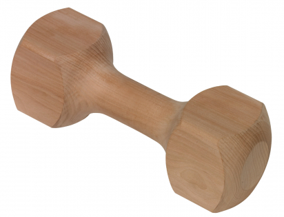 Dog toy fetching wood dumbbell 400gr 24cm
